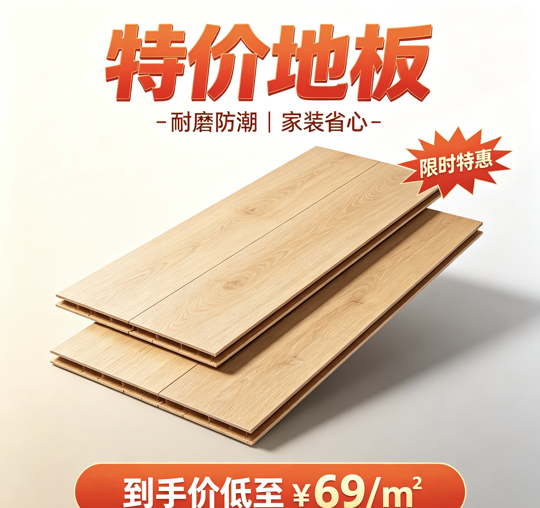 耐磨卧室纯实木地板圆盘豆图片