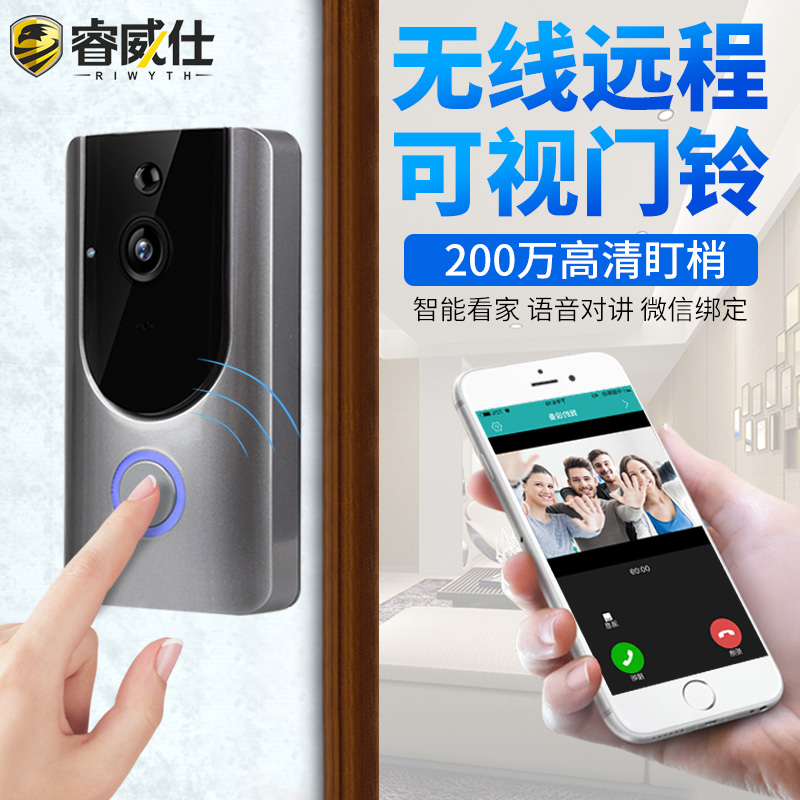 睿威仕无线WIFI免打孔电子门镜