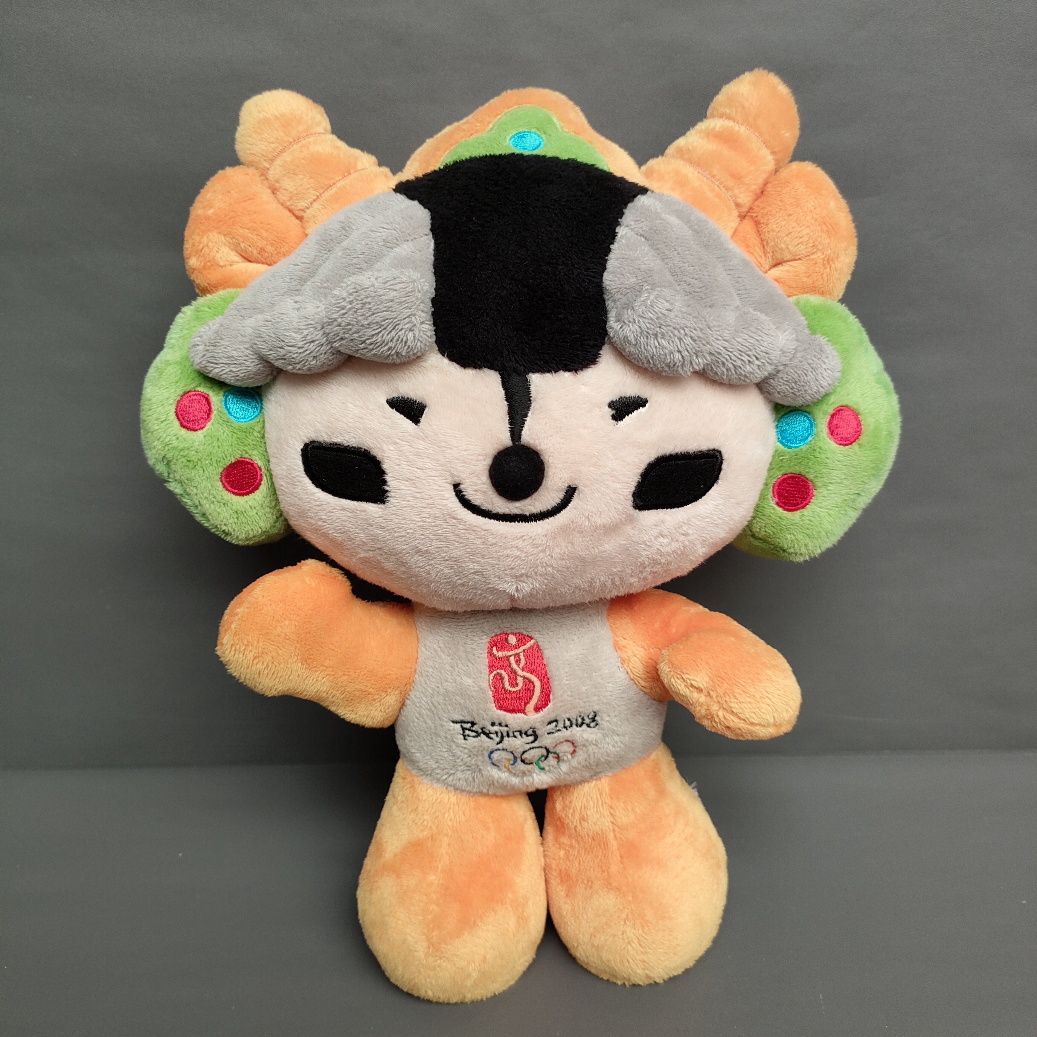 福娃迎迎北京奥运会吉祥物可爱毛毛绒/玩偶/公仔/布