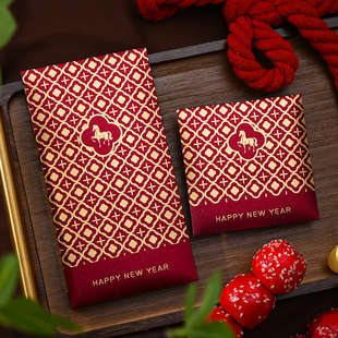 2026马年创意烫金利是封可爱萌马红包高档厚款大号方形亲奢小马款