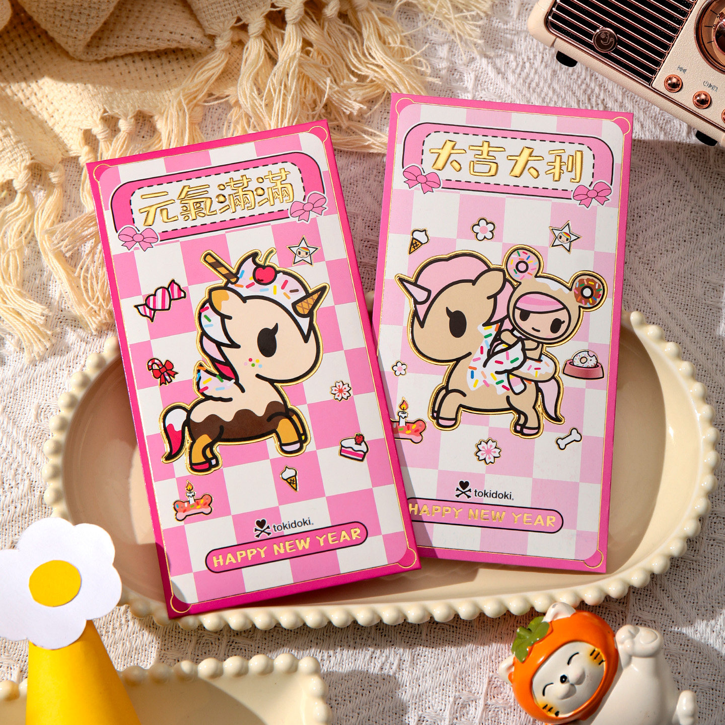 正品TOKIDOKI独角兽卡通生肖红包新年利是封可爱喜庆春节日红包袋,节庆用品/礼品,红包/利是封,淘宝优惠券,粉丝福利购,淘宝优惠卷