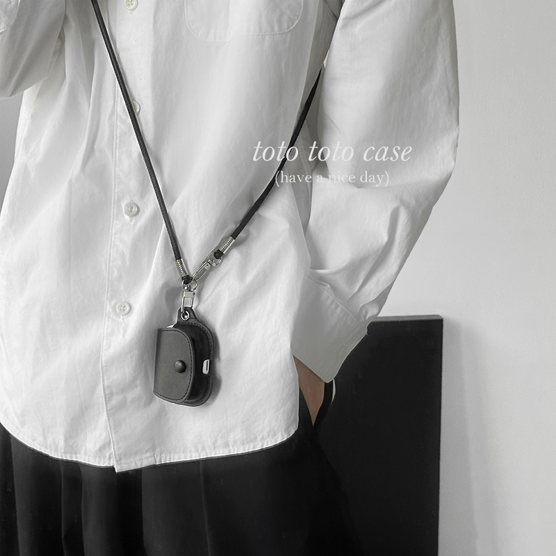 小众复古皮质耳机套斜跨适用AirpodsPro2保护套蓝牙耳机套Airpods1/2/3/4保护套AirPodsPro3新款耳机套,3C数码配件,耳机保护套,淘宝优惠券,粉丝福利购,淘宝优惠卷