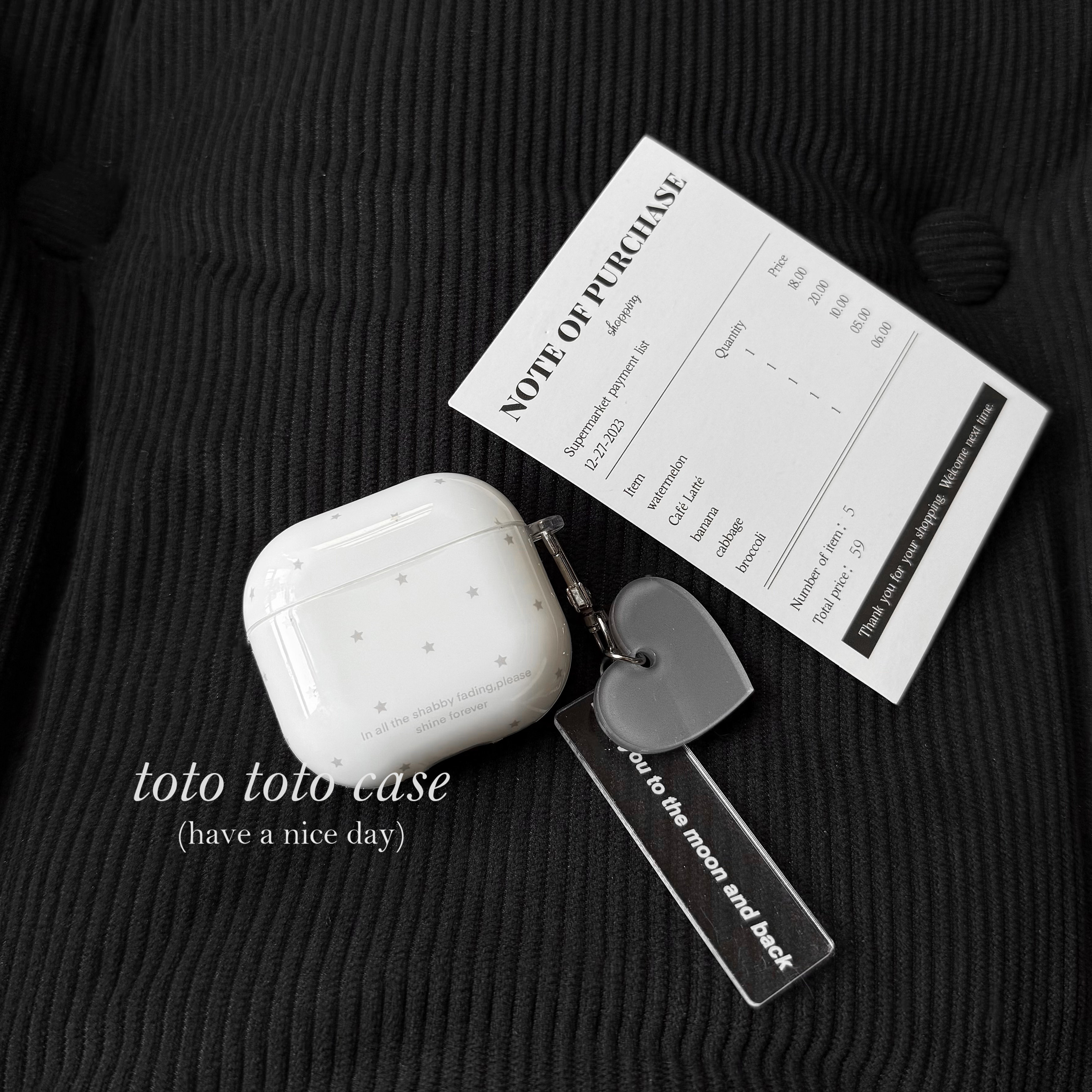 ins白灰色星星AirPodspro3耳机套