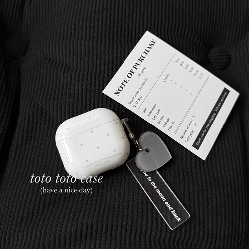 ins白灰色星星AirPodspro3耳机套