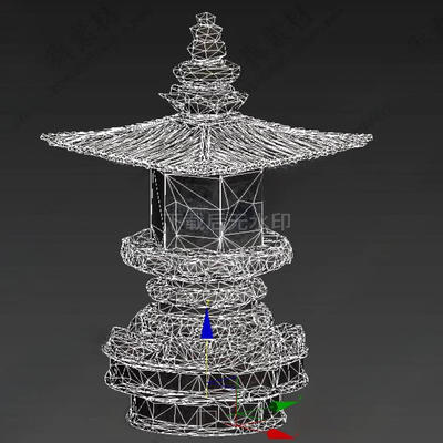 黑神话悟空3d场景雕塑模型max文件次时代模型石塔山石灯寺庙物件