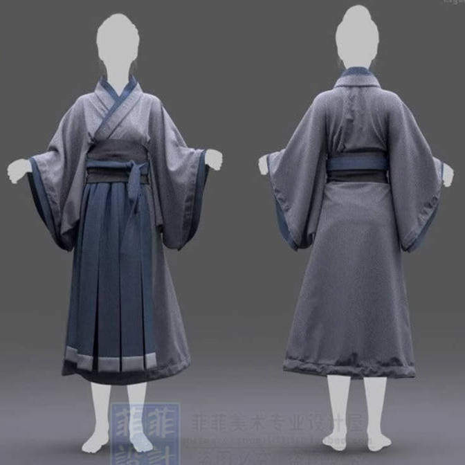 中国风衣服MD亚洲传统服饰汉服CLO3D和服女子古装 服装打版素材