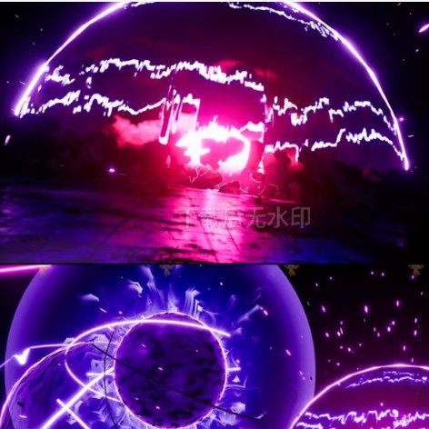UE5虚幻5 Niagara BigVFX Pack 强大魔法冲击波能量圈特效5.1