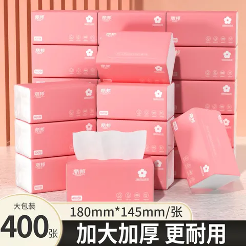 卫生纸巾加厚丽邦面巾纸四边家用餐巾纸宿舍压花整箱大包抽纸
