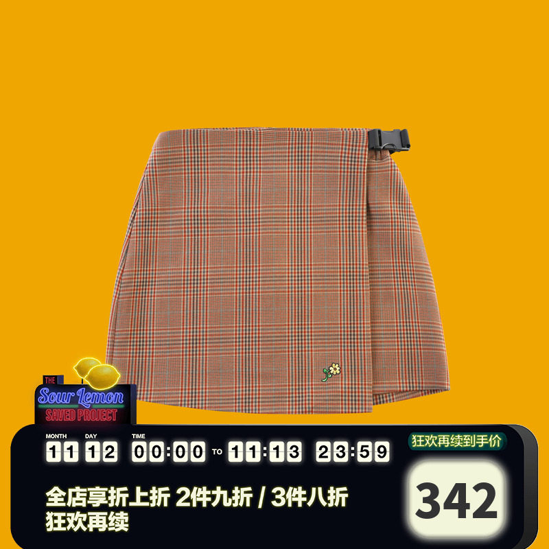 MELTING SADNESS(MTSS) 19AW 小花刺繡格紋短裙在類目 女裝/女士精品, 半身裙中 - 來自Buy2taobao.com提供專業的淘寶代購服務