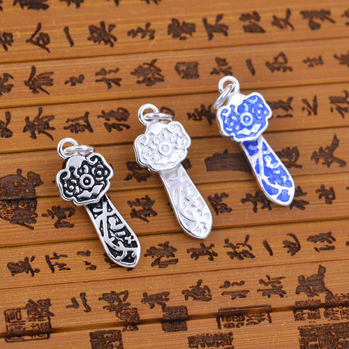 diy掐丝烧蓝如意水晶手串佛珠