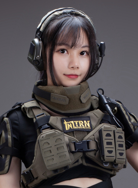 [TRN]BAC黑灰工业战术背心通用型护领 护脖 护颈兼容JPC FCSK CPC