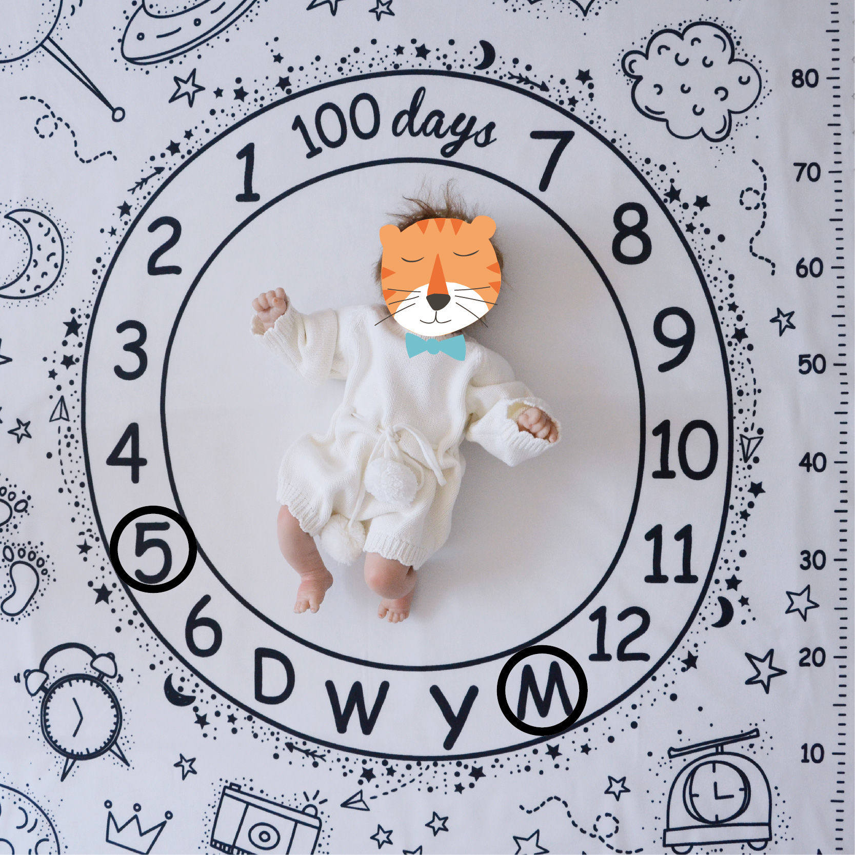 ins风宝宝拍照背景布婴儿摆拍道具满月百天创意新生儿摄影装饰