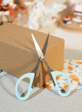 琥珀川蓝色长刃剪刀超轻粘土软陶人偶手办模型制作用防粘剪刀