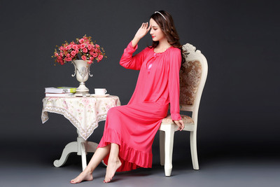 莫代尔长款公主风学生孕妇睡裙