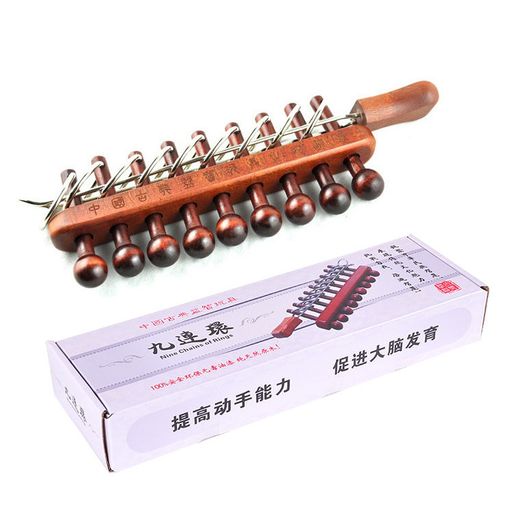 益智玩具孔明锁智力解锁九连环
