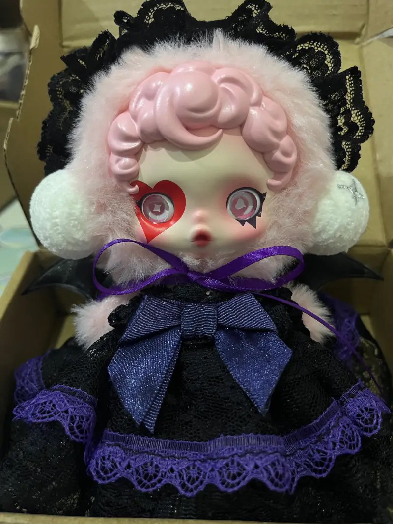 sp搪胶娃娃毛绒玩偶娃衣冬日乐章系列SkullPandy盲盒衣服万圣节裙