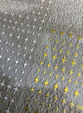 金银黑白迷你四星芒薄韧美甲贴纸