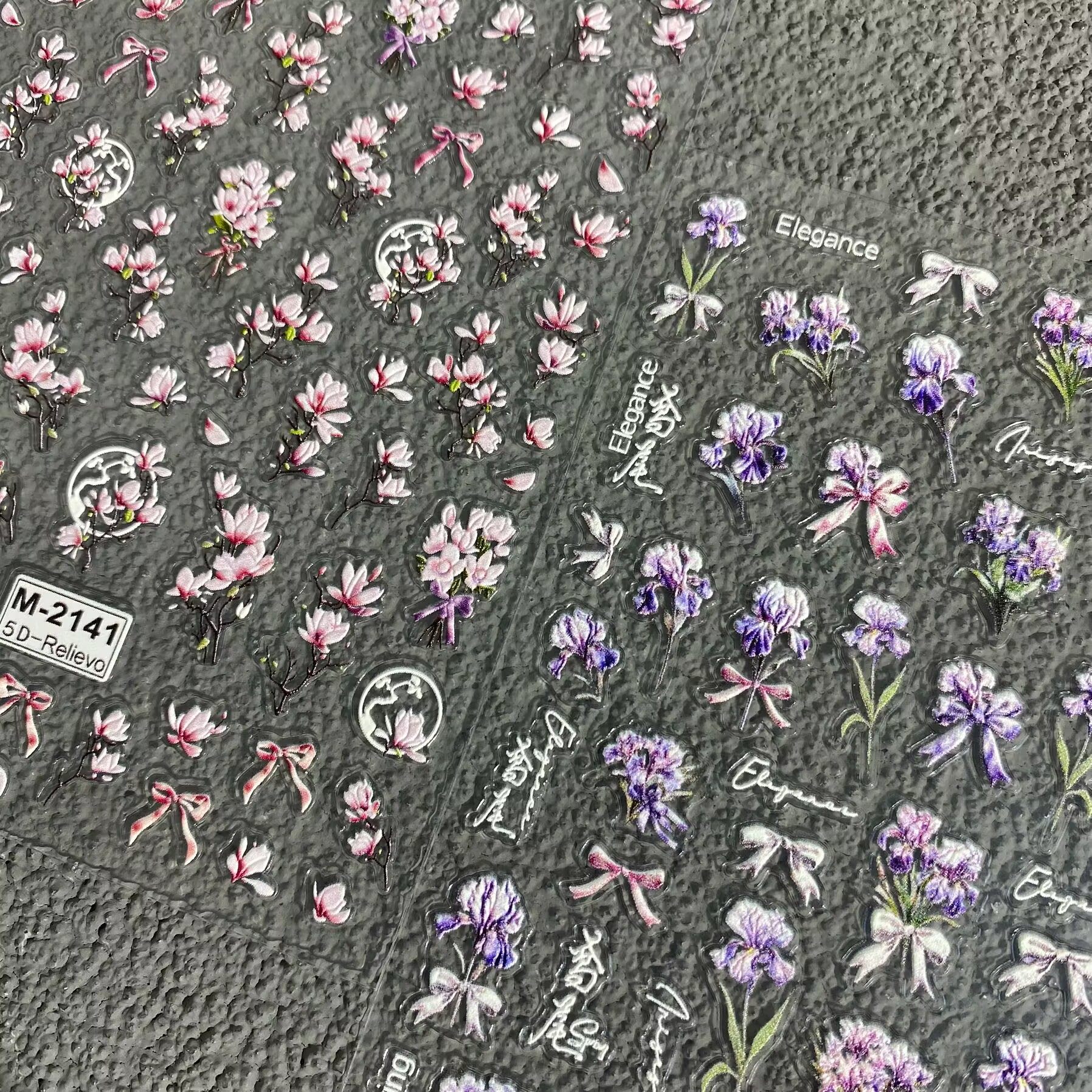 新中式国风紫藤鸢尾花玉兰花立体浮雕美甲贴纸防水背胶指甲装饰贴,彩妆/香水/美妆工具,美甲工具,淘宝优惠券,粉丝福利购,淘宝优惠卷