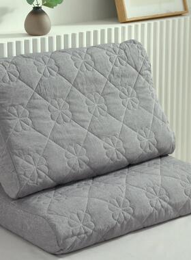 纯棉夹棉乳胶枕套40cmx60cm一对装全棉儿童乳胶枕头套30×50单个