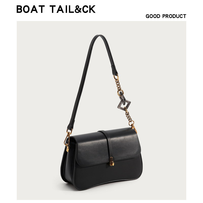 BOAT TAIL&CK轻奢小众牛皮包包女款20205新款百搭日常通勤斜挎包