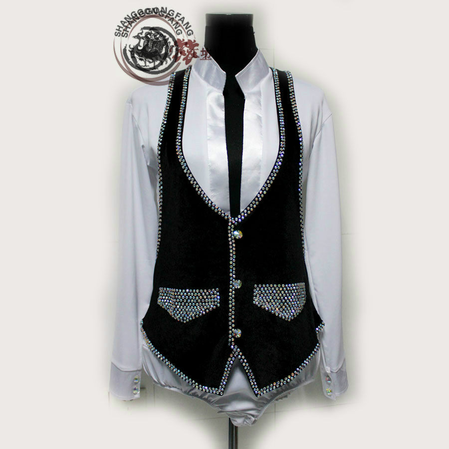 拉丁舞蹈服 男款 拉丁服少儿 拉丁舞比赛服 男 拉丁舞服男装c61