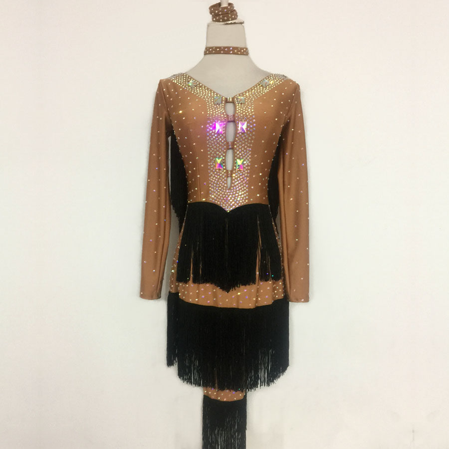 2018儿童新款拉丁服少儿拉丁舞服成人拉丁表演服比赛服女G26