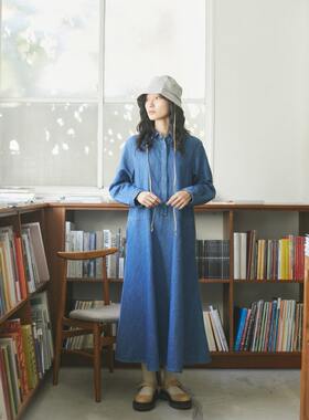 日系女款牛仔宽松版连衣裙
