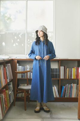 日系女款牛仔宽松版连衣裙