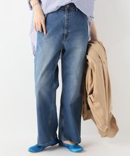 初原家女士直筒牛仔裤常规蓝高腰显瘦秋冬长裤journal standard