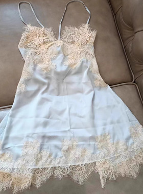 艾塔丽丝  欧美女士内衣缎面蕾丝边性感睡裙适合下胸围707580