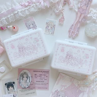 原创设计小叽药盒可爱小收纳盒便携旅行分装防潮分格旅行收纳常备