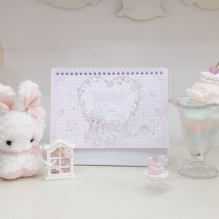 原创台历2026少女台历日历新款可爱治愈小叽人形电脑天使心学生
