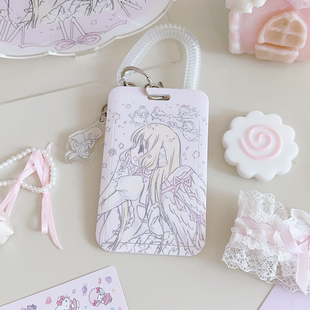 人形电脑天使心卡套校园少女卡通公交卡饭卡证件卡套小卡收纳学生