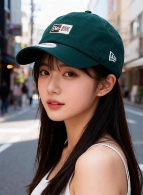 日柜正品NEWERA纽亦华墨绿色棒球帽CC复古街头小清新男女休闲情侣