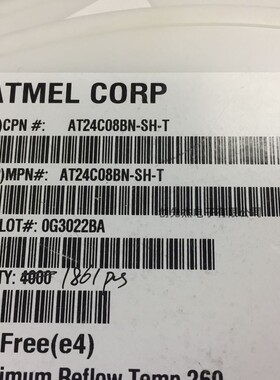 AT24C08BN-SH-T AT24C08BN 丝印08B SOP8 存储器芯片