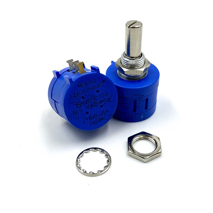 进口原装bourns伯恩斯3590s精密多圈绕线式可调电位器开关电阻