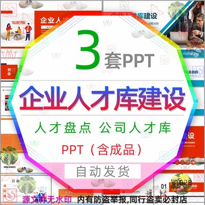 企业人才库建设培训PPT模板公司人才培养人才储备运营管理建立wps