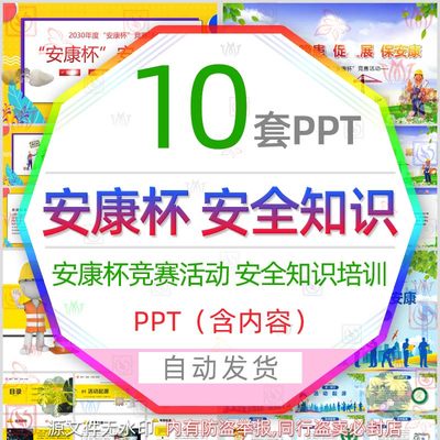 安康杯安全知识培训PPT模板施工安全生产安康杯竞赛活动起源介绍