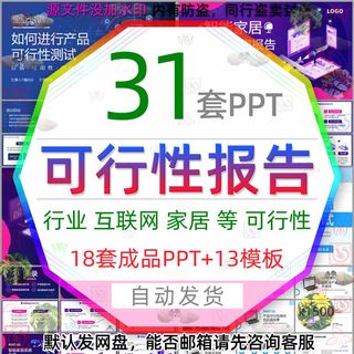 产品智能家居互联网可行性研究报告PPT模板企业项目可研报告测试3