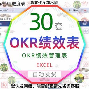 OKR目标管理绩效考核表年度个人团队OKR工作计划甘特图excel表格3