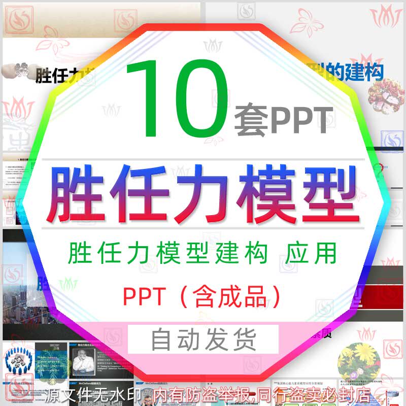公司岗位胜任力素质模型构建与应用ppt模板人力资源管理任职评估