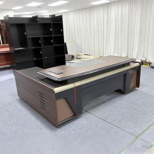 新中式实木办公桌现代简约老板桌北美黑胡桃木董事长班台高端定制