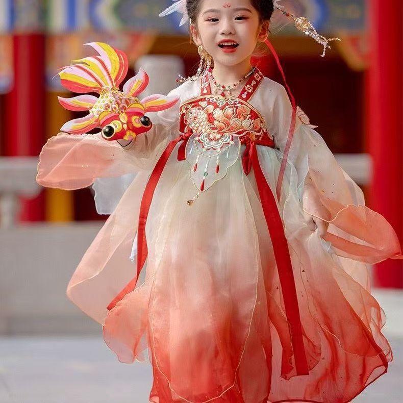 女童汉服2025新款儿童古风仙气齐胸襦裙中国风公主连衣裙薄款古装