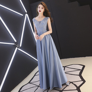 主持人晚礼服女声乐礼服学生钢琴古筝考试表演服艺考音乐会礼服裙