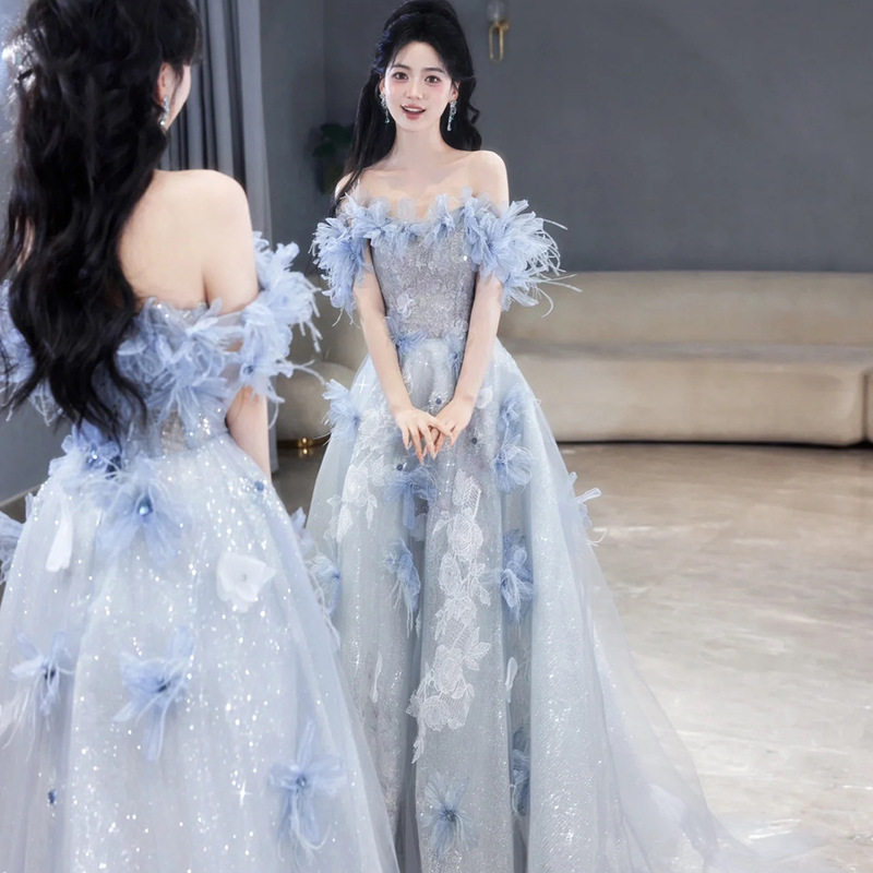晚礼服女高端轻奢小众婚纱