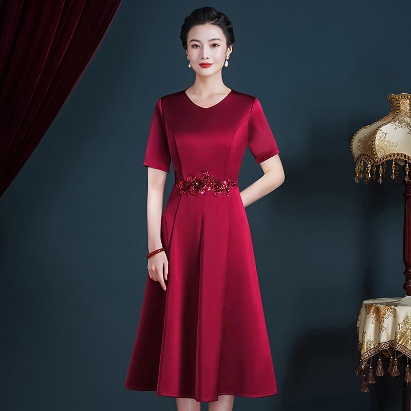 喜服婚礼妈妈装婚庆礼服高贵年轻