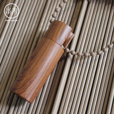 仿木纹拉珠手柄卷帘日夜蜂巢帘铝百叶罗马帘原木风配重手柄
