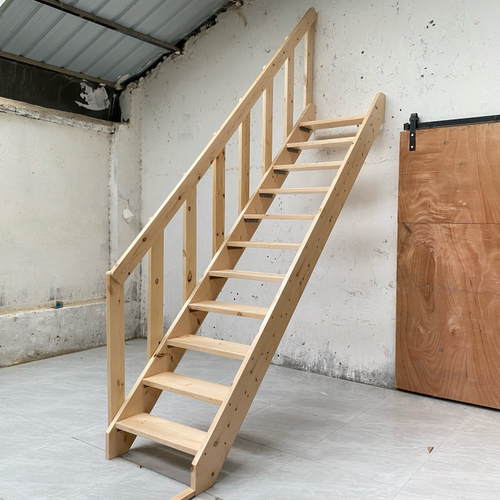 阁楼实木加厚楼梯loft加宽复式