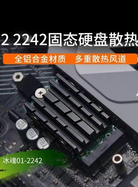 霜凌散热冰魂2242M.2SSD固态硬盘散热片NVMe固态散热导热降温马甲