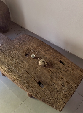 民间老物件古董茶桌茶几丽江大理老木头茶桌收藏品摆件251030